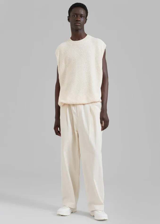 Men The Frankie Shop Knitwear Oslo Knit Vest Cream