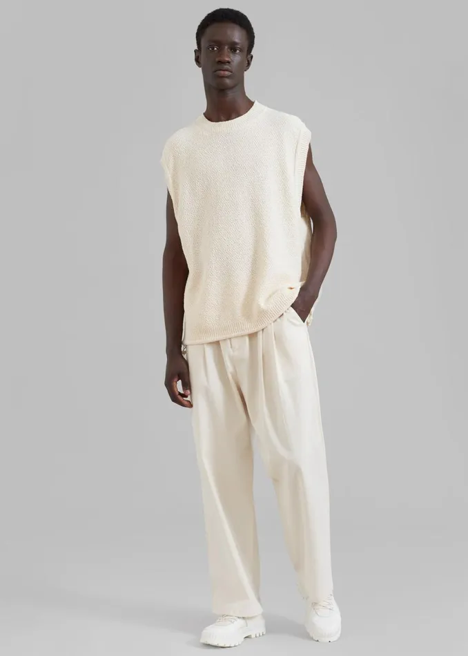Men The Frankie Shop Knitwear Oslo Knit Vest Cream