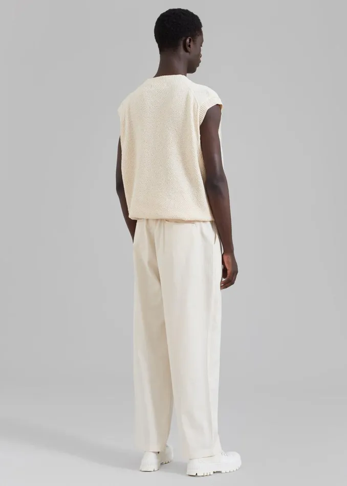 Men The Frankie Shop Knitwear Oslo Knit Vest Cream