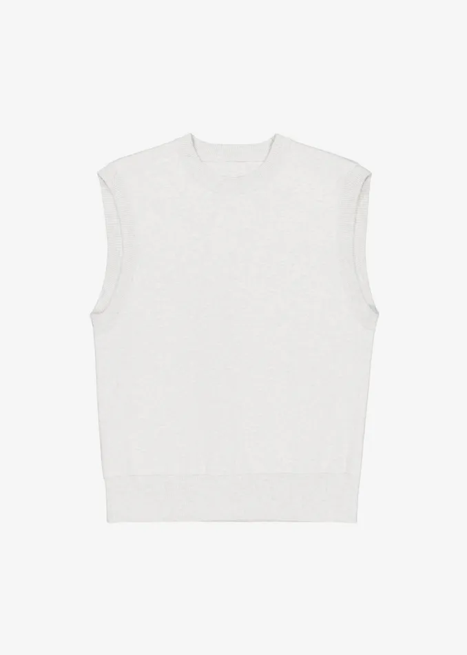 Men The Frankie Shop Knitwear Owen Knit Vest Grey Melange