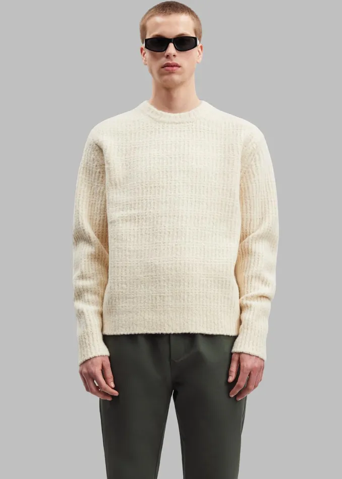 Men The Frankie Shop Knitwear Samse Samse Carter Crew Neck Clear Cream