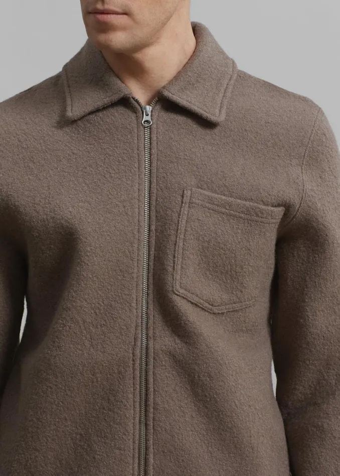 Men The Frankie Shop Knitwear Samse Samse Hannes Full Zip Cardigan Fallen Rock