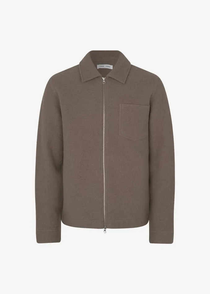 Men The Frankie Shop Knitwear Samse Samse Hannes Full Zip Cardigan Fallen Rock