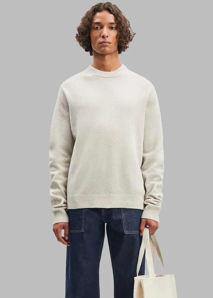 Men The Frankie Shop Knitwear Samse Samse Isak Knit Sweater Silver Lining