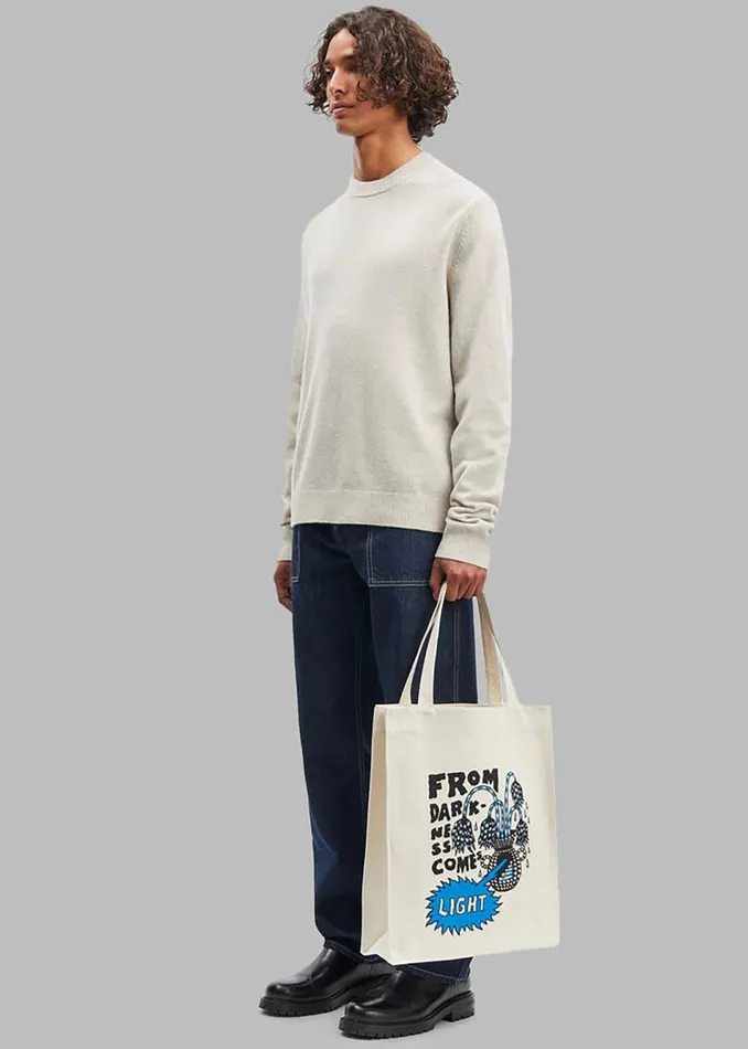Men The Frankie Shop Knitwear Samse Samse Isak Knit Sweater Silver Lining