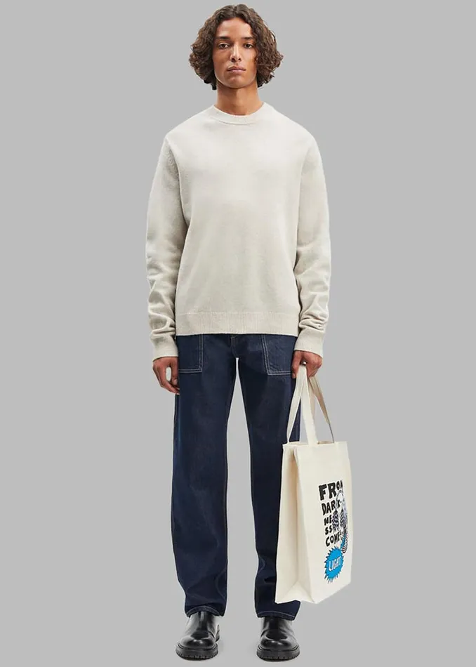 Men The Frankie Shop Knitwear Samse Samse Isak Knit Sweater Silver Lining