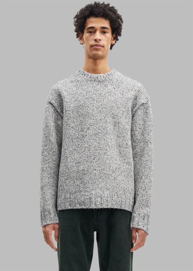 Men The Frankie Shop Knitwear Samse Samse Max Crew Neck Grey Melange