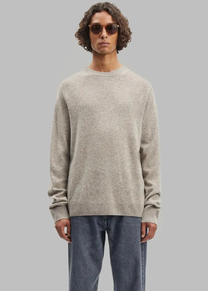 Men The Frankie Shop Knitwear Samse Samse Nobis Crew Neck Fallen Rock Melange Men The Frankie Shop Knitwear Samse Samse Nobis Crew Neck Fallen Rock Melange