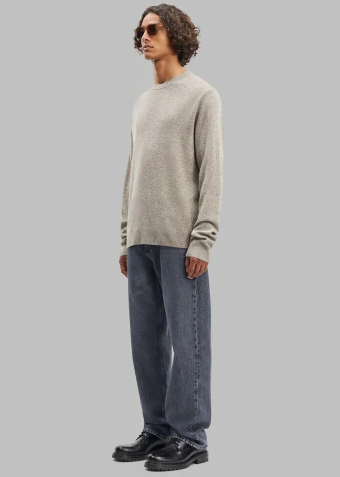 Men The Frankie Shop Knitwear Samse Samse Nobis Crew Neck Fallen Rock Melange