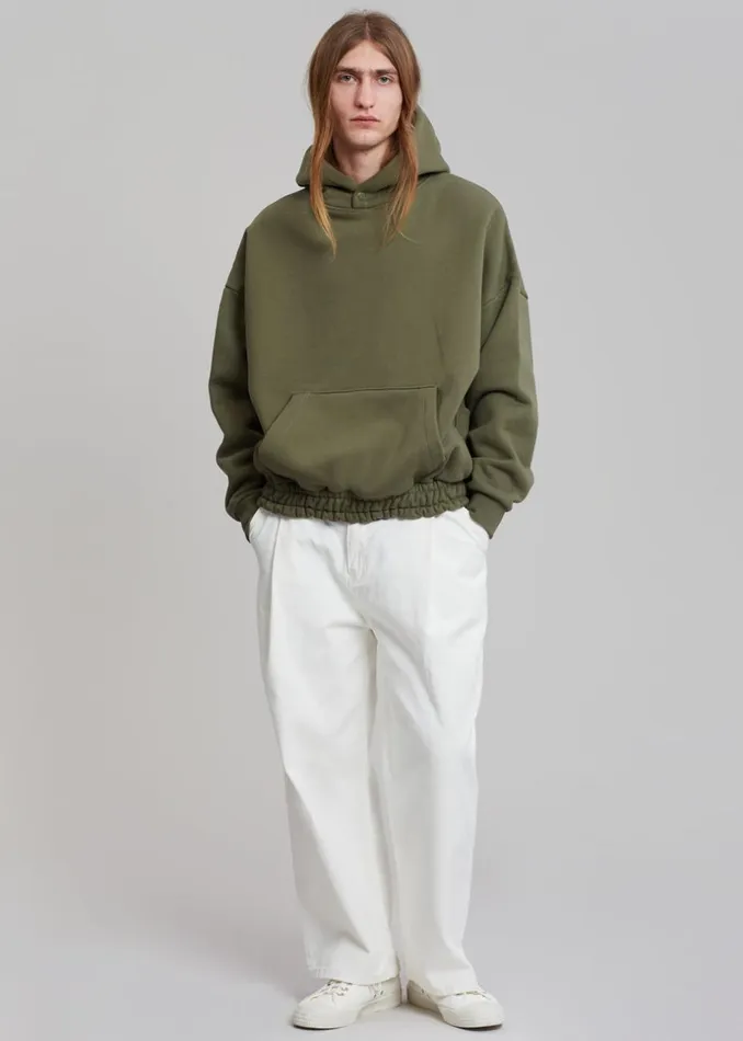 Men The Frankie Shop Loungewear Gene Hoodie Dark Olive