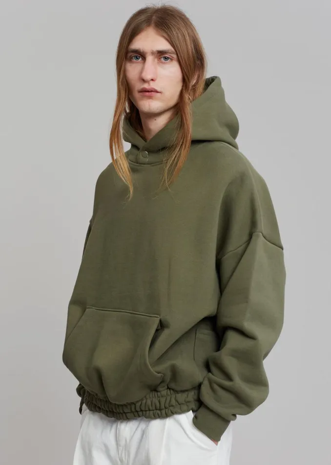 Men The Frankie Shop Loungewear Gene Hoodie Dark Olive
