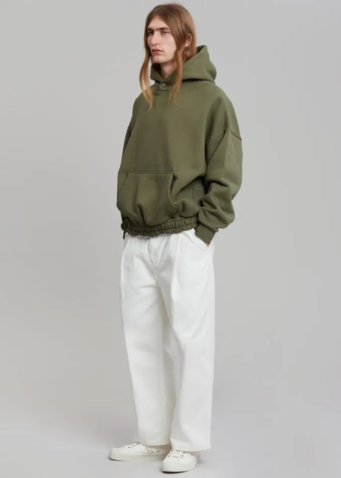 Men The Frankie Shop Loungewear Gene Hoodie Dark Olive