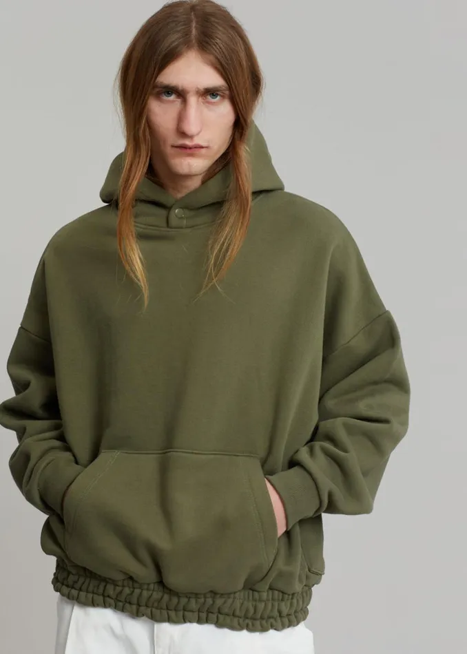 Men The Frankie Shop Loungewear Gene Hoodie Dark Olive