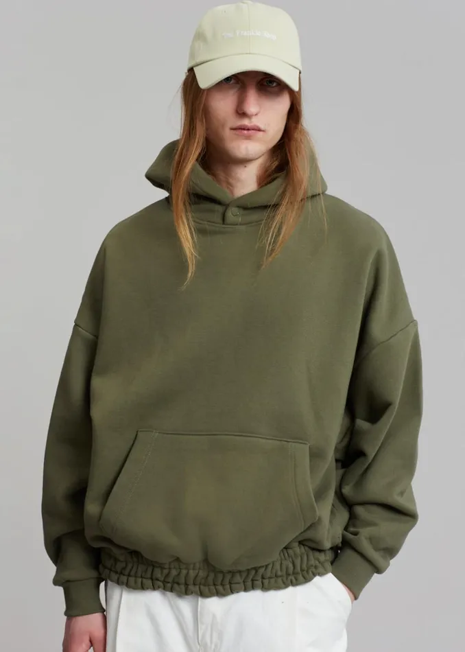 Men The Frankie Shop Loungewear Gene Hoodie Dark Olive