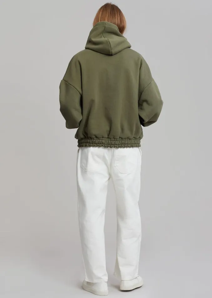 Men The Frankie Shop Loungewear Gene Hoodie Dark Olive