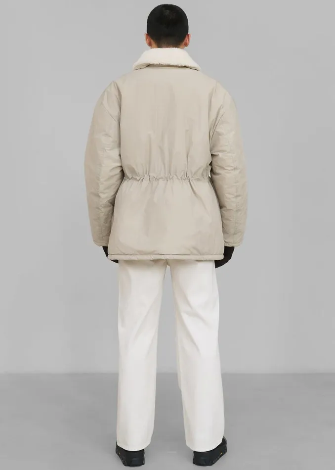 Men The Frankie Shop Outerwear Amomento Padded Safari Jumper Beige