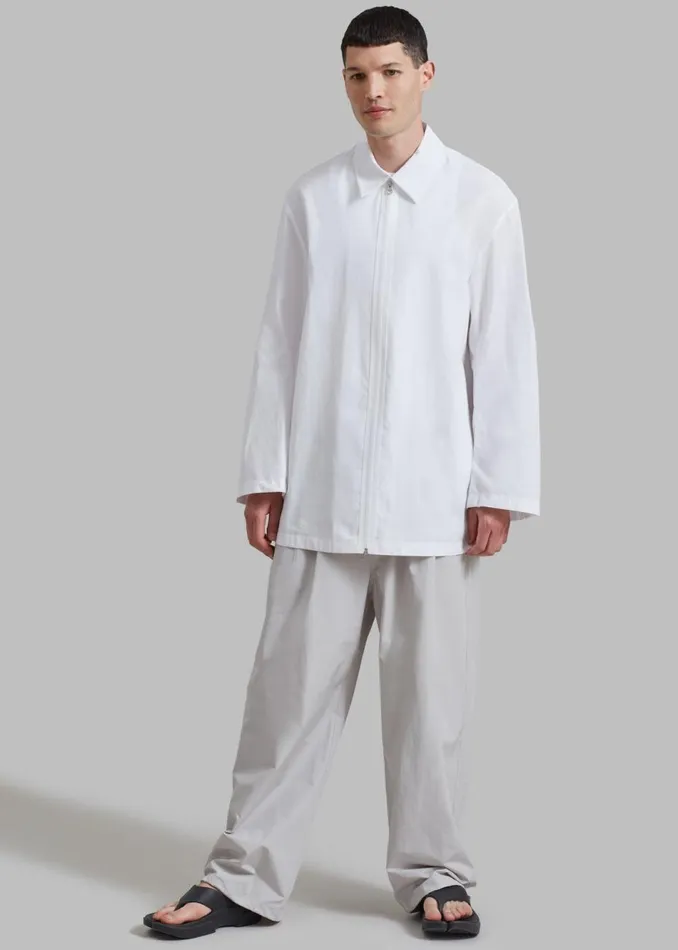 Men The Frankie Shop Outerwear Amomento Paper Wax Half Coat White