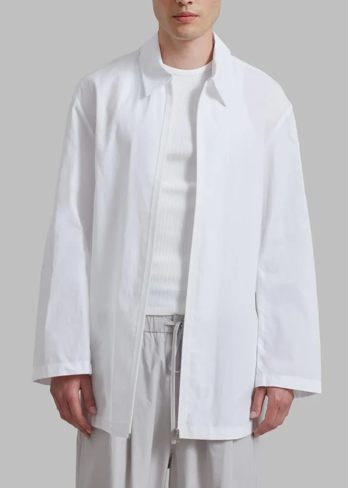 Men The Frankie Shop Outerwear Amomento Paper Wax Half Coat White
