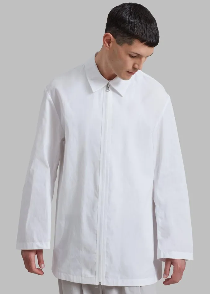 Men The Frankie Shop Outerwear Amomento Paper Wax Half Coat White
