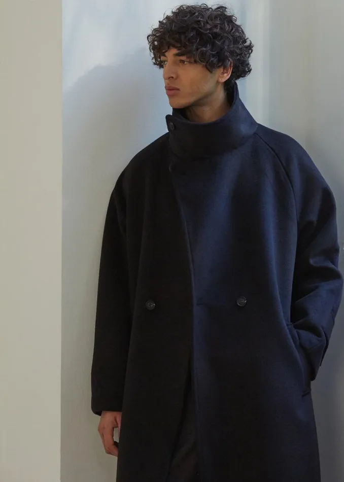 Men The Frankie Shop Outerwear Andrea Double Breasted Coat Black