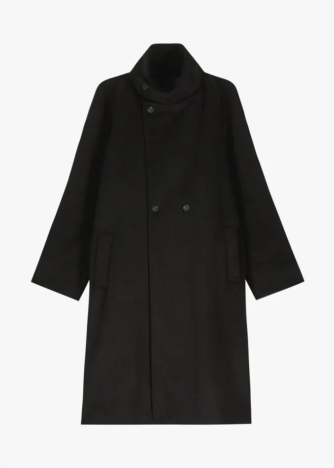 Men The Frankie Shop Outerwear Andrea Double Breasted Coat Black