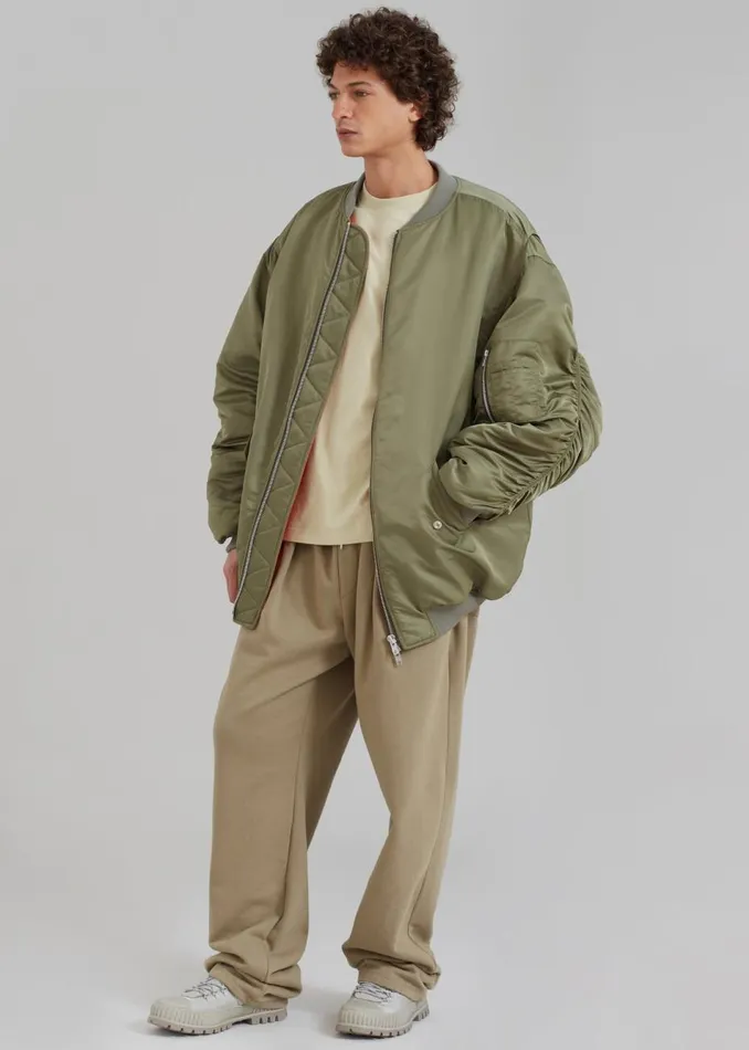 Men The Frankie Shop Outerwear Antwan Oversized Bomber Green