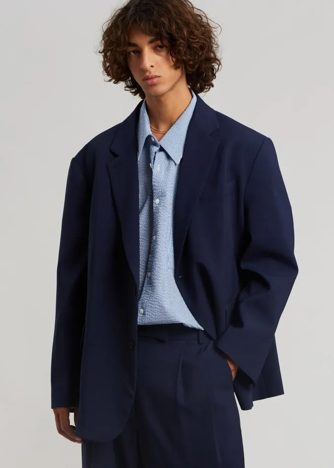 Men The Frankie Shop Outerwear Beo Blazer Blue