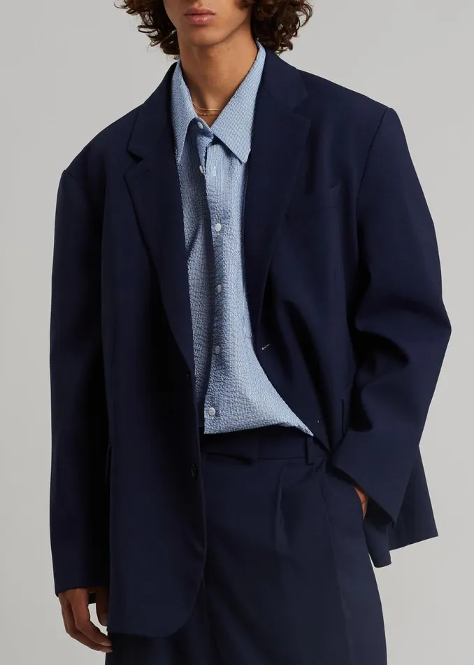Men The Frankie Shop Outerwear Beo Blazer Blue