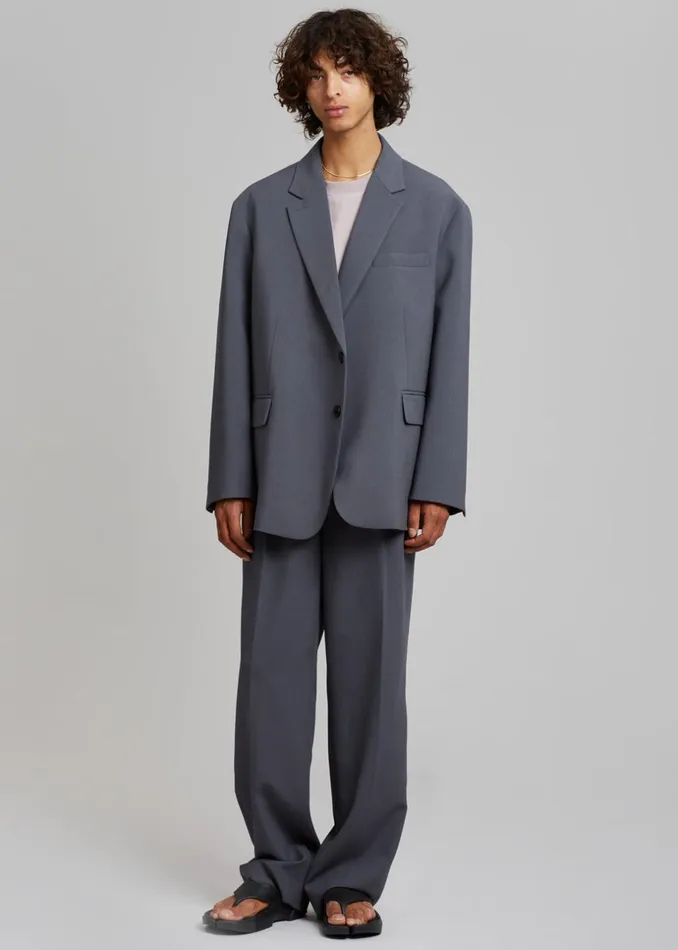 Men The Frankie Shop Outerwear Beo Blazer Charcoal