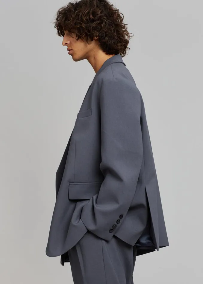 Men The Frankie Shop Outerwear Beo Blazer Charcoal