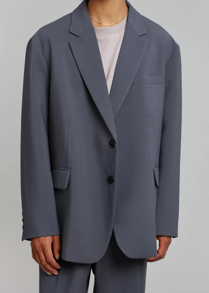 Men The Frankie Shop Outerwear Beo Blazer Charcoal