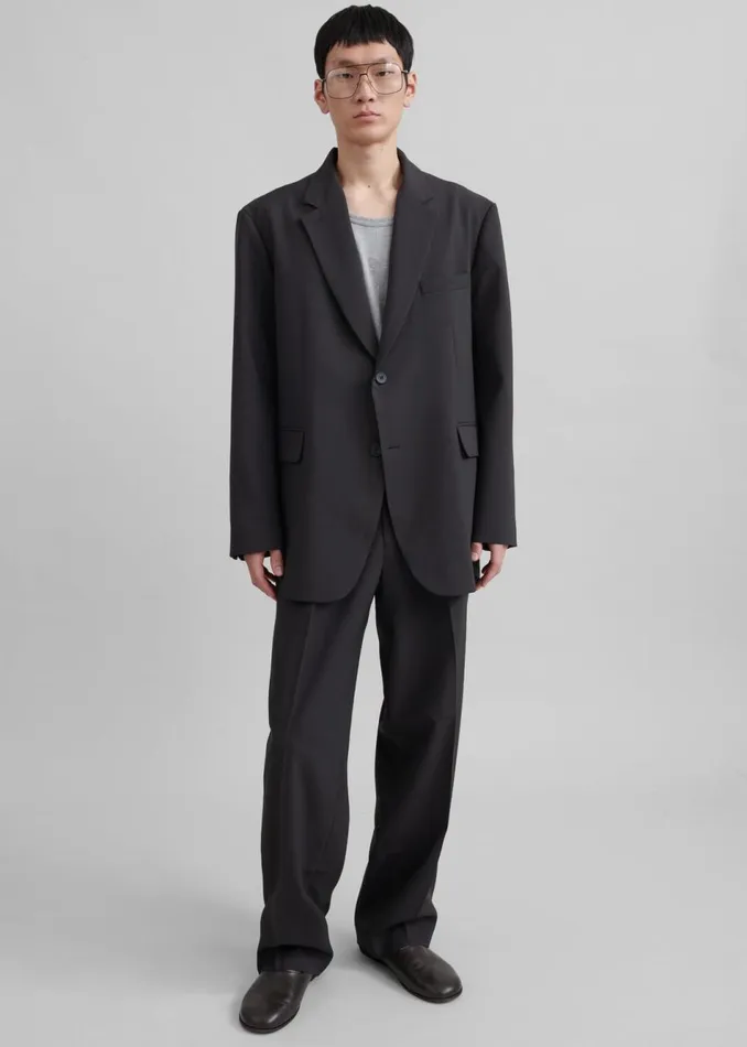 Men The Frankie Shop Outerwear Beo Blazer Dark Grey