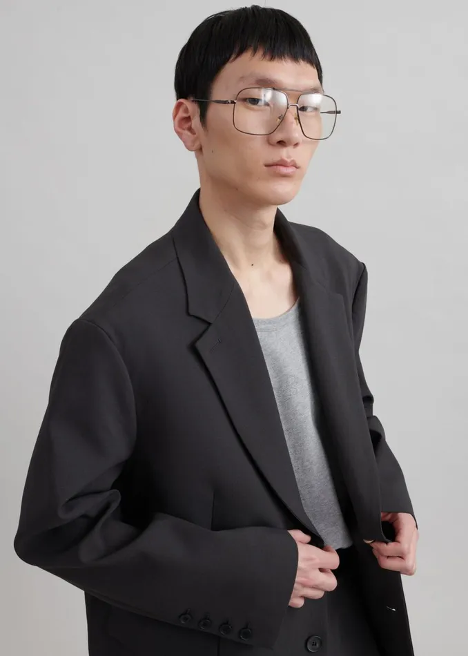 Men The Frankie Shop Outerwear Beo Blazer Dark Grey