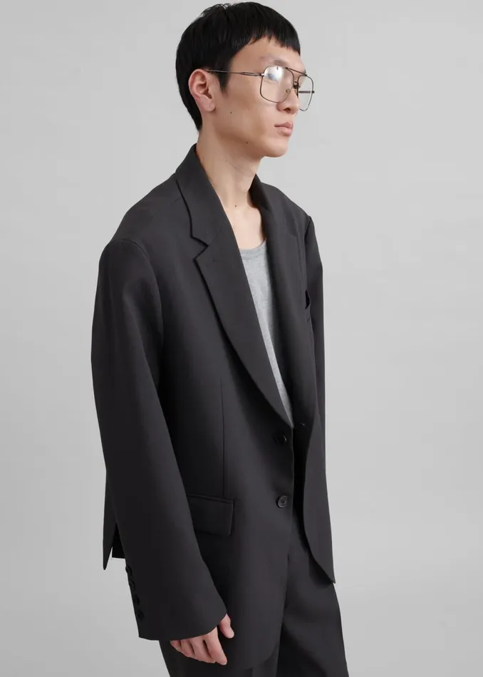 Men The Frankie Shop Outerwear Beo Blazer Dark Grey