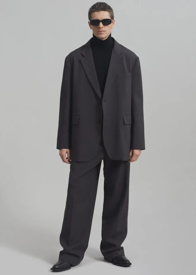 Men The Frankie Shop Outerwear Beo Blazer Dark Grey