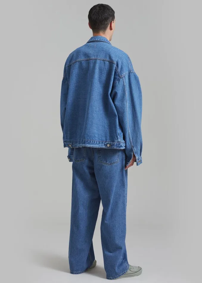 Men The Frankie Shop Outerwear Connor Oversized Denim Jacket Medium Wash