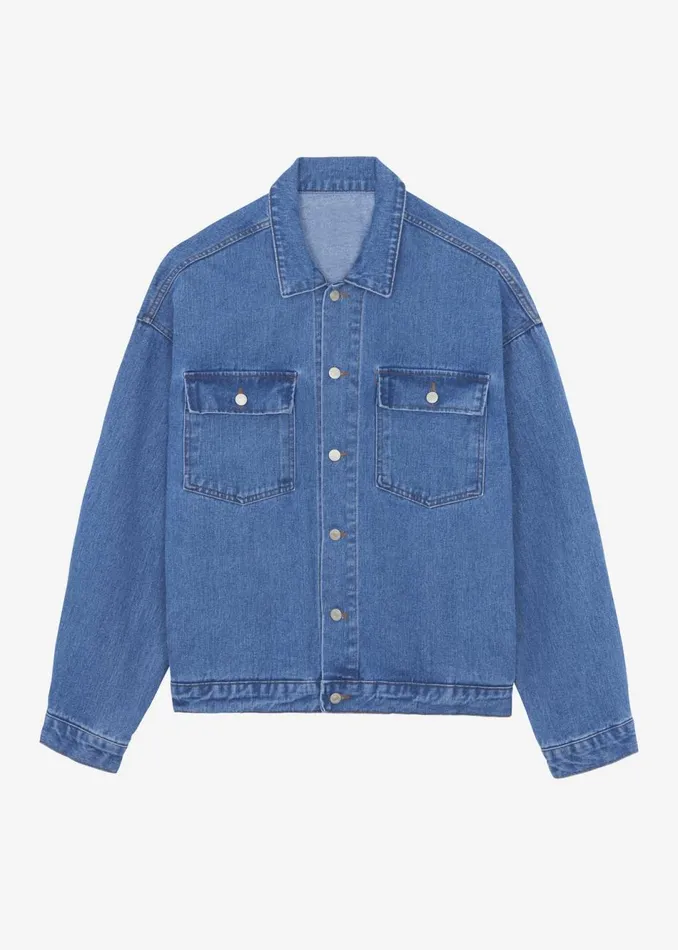 Men The Frankie Shop Outerwear Connor Oversized Denim Jacket Medium Wash