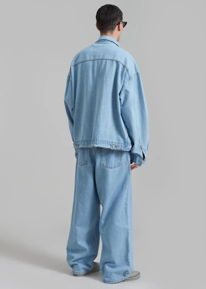 Men The Frankie Shop Outerwear Connor Oversized Denim Jacket Worn Wash