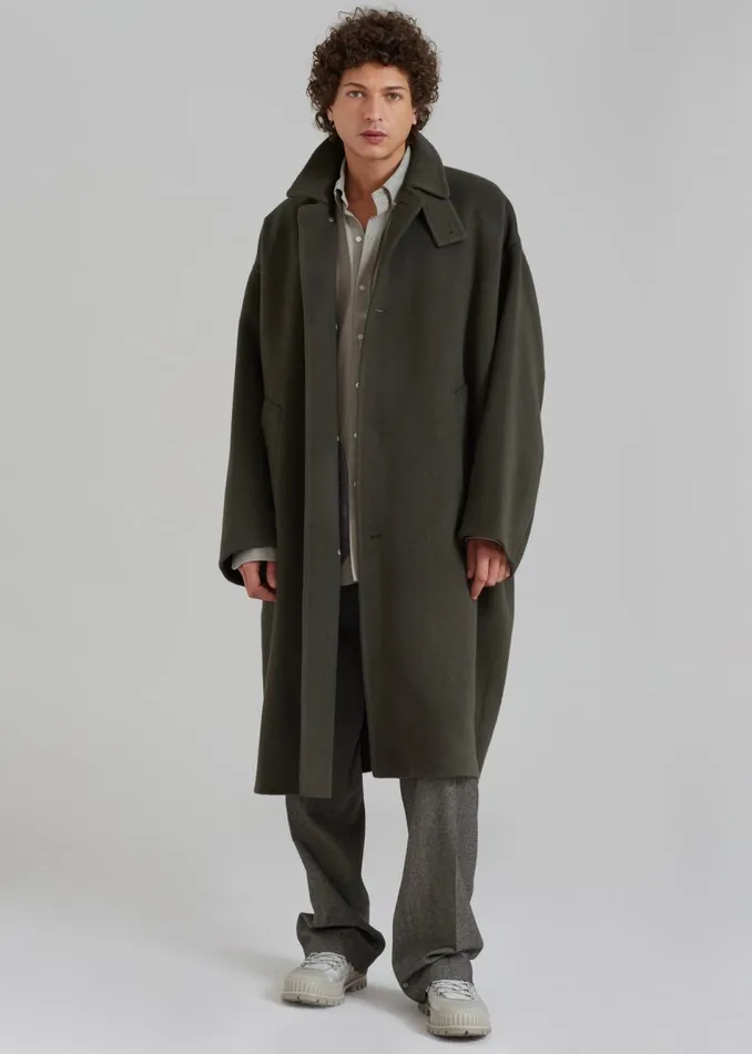 Men The Frankie Shop Outerwear Croft Oversized Coat Olive