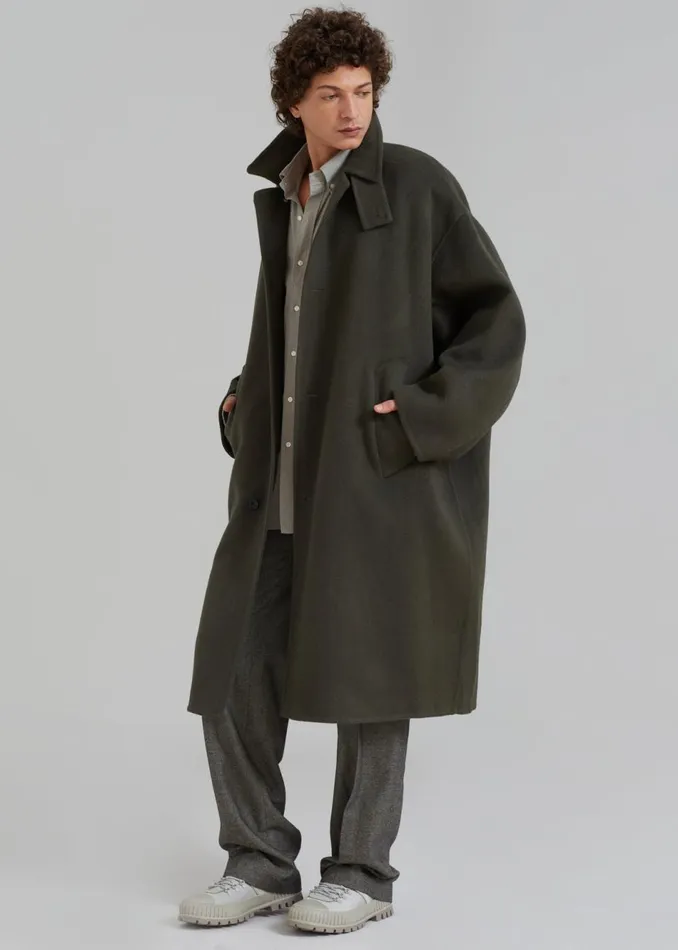Men The Frankie Shop Outerwear Croft Oversized Coat Olive