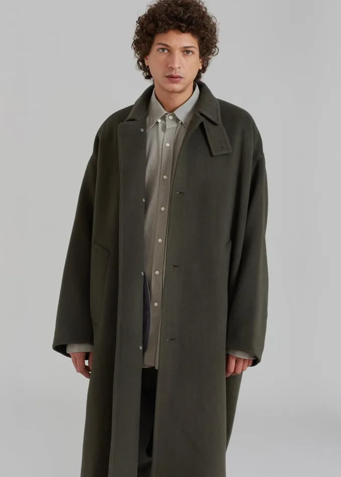 Men The Frankie Shop Outerwear Croft Oversized Coat Olive