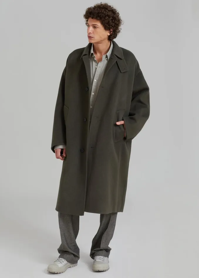 Men The Frankie Shop Outerwear Croft Oversized Coat Olive