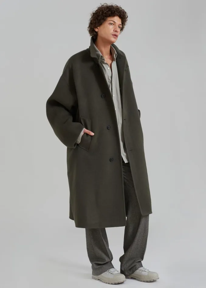 Men The Frankie Shop Outerwear Croft Oversized Coat Olive