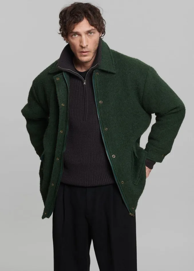 Men The Frankie Shop Outerwear Jacob Wool Coat Forest Green