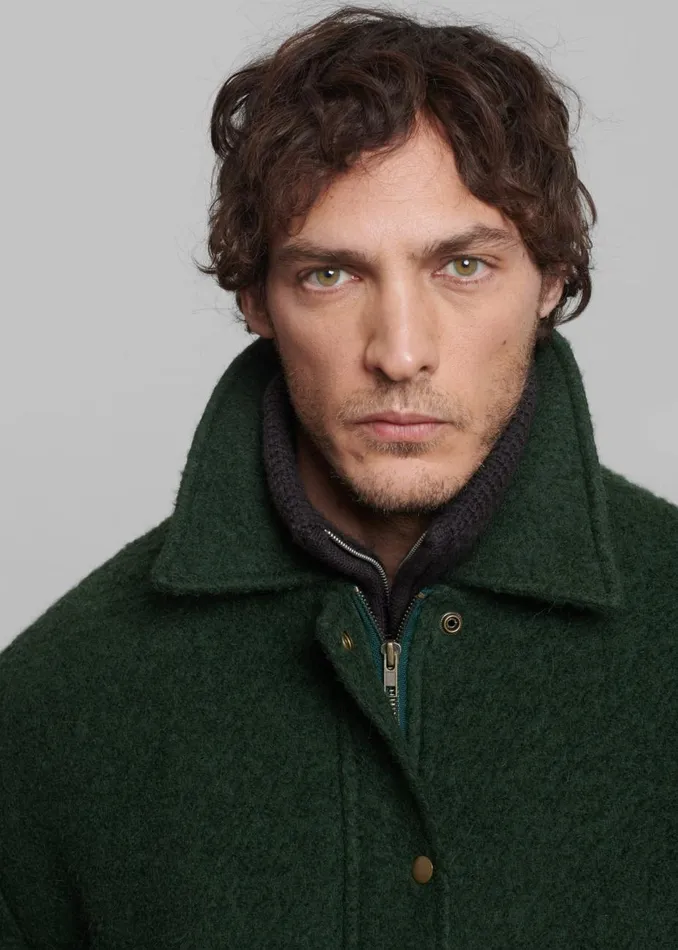 Men The Frankie Shop Outerwear Jacob Wool Coat Forest Green