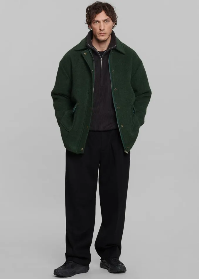 Men The Frankie Shop Outerwear Jacob Wool Coat Forest Green