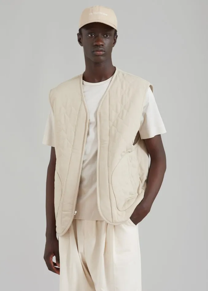 Men The Frankie Shop Outerwear Lant Reversible Vest Natural