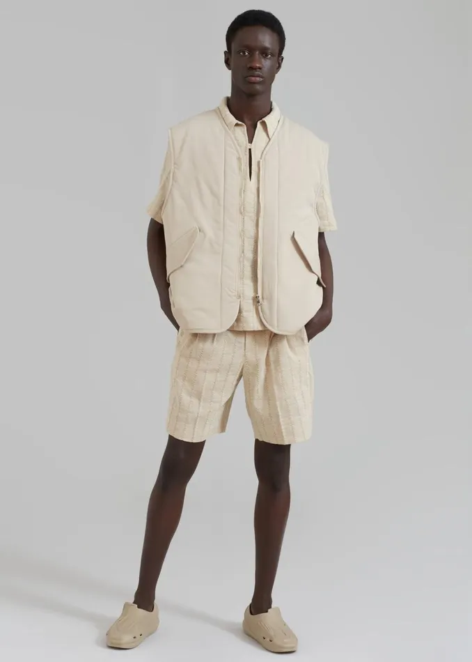 Men The Frankie Shop Outerwear Lant Reversible Vest Natural