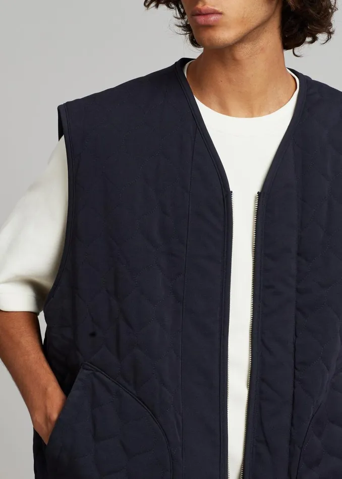 Men The Frankie Shop Outerwear Lant Reversible Vest Navy