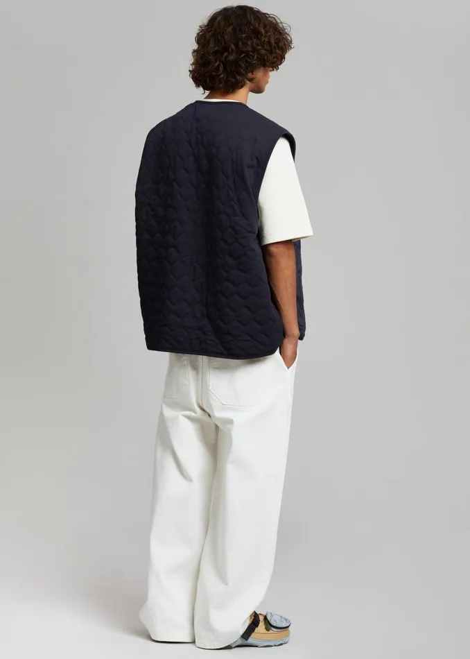 Men The Frankie Shop Outerwear Lant Reversible Vest Navy